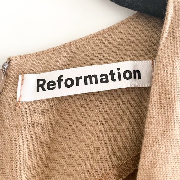 Reformation Short Sleeve Linen Dress - Picture 3 of 12